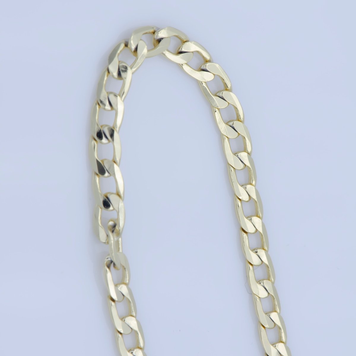14K Gold Filled 3mm Flat Cuban Miami Curb 18 Inch Layering Chain Necklace | WA-232 Clearance Pricing - DLUXCA