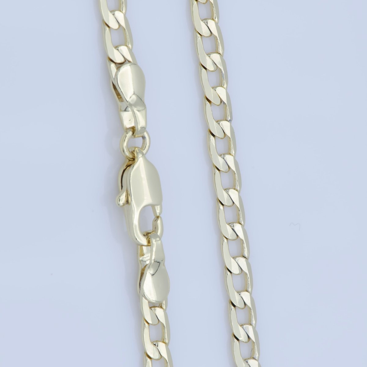 14K Gold Filled 3mm Flat Cuban Miami Curb 18 Inch Layering Chain Necklace | WA-232 Clearance Pricing - DLUXCA