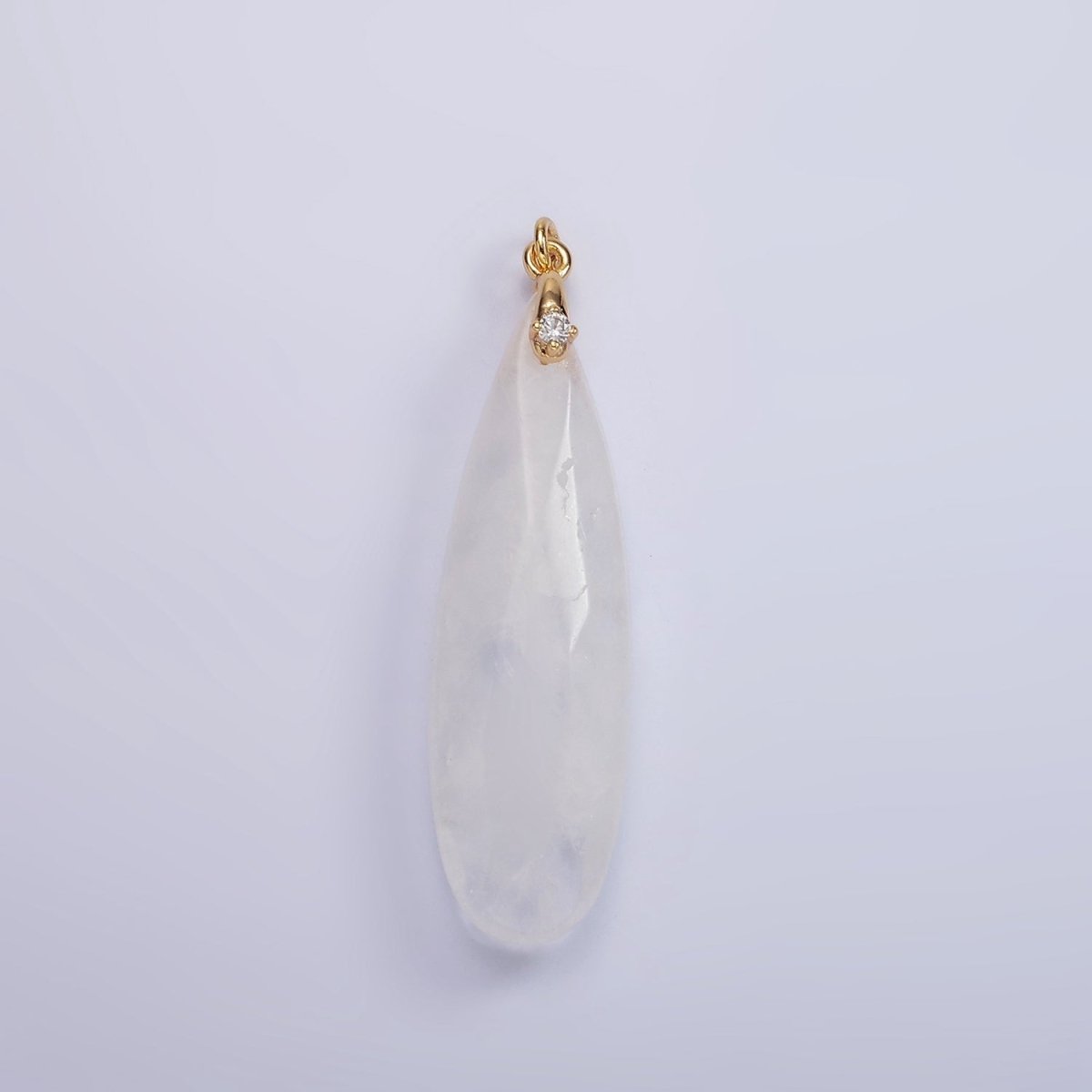 14K Gold Filled 45mm Natural Gemstone Teardrop Briolette Beads Charm | AC921 - AC927 - DLUXCA