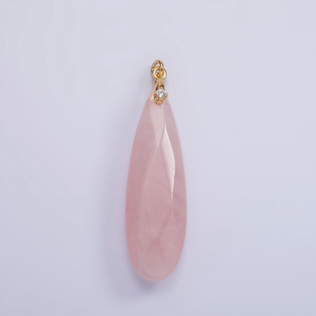 14K Gold Filled 45mm Natural Gemstone Teardrop Briolette Beads Charm | AC921 - AC927 - DLUXCA