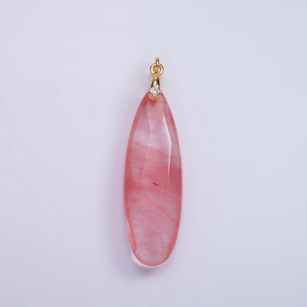 14K Gold Filled 45mm Natural Gemstone Teardrop Briolette Beads Charm | AC921 - AC927 - DLUXCA