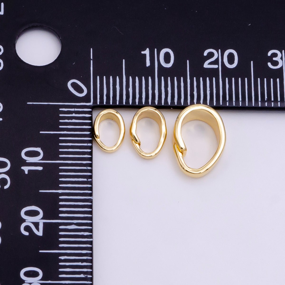 14K Gold Filled 6.7mm, 7.7mm, 11mm Bail Jewelry Findings Supply | Z-609 - Z-611 - DLUXCA