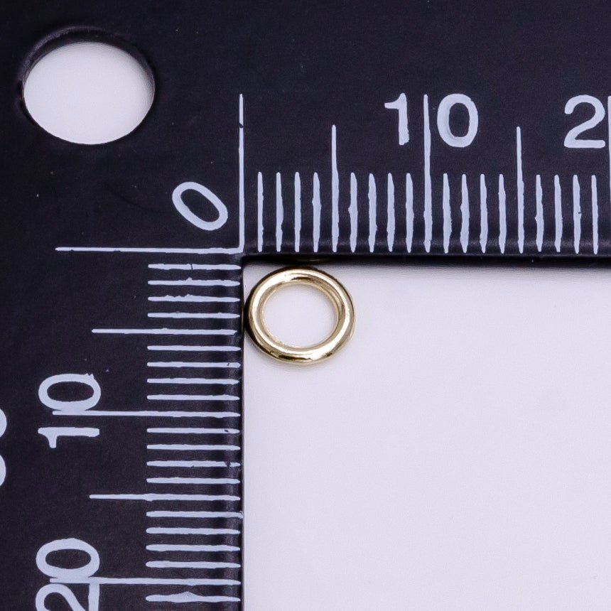 14K Gold Filled 6mm, 8mm Soldered Close Jump Ring Jewelry Making Supply Pack | Z-908 Z-909 - DLUXCA