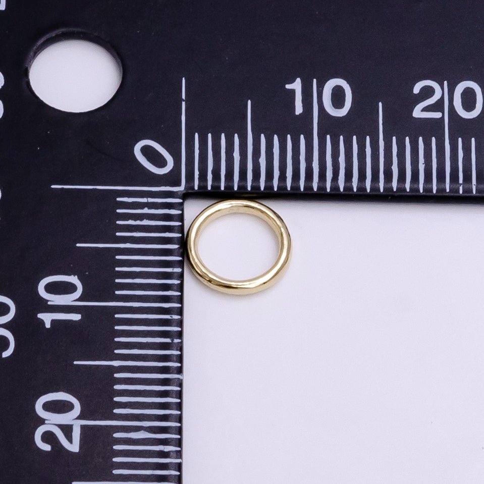 14K Gold Filled 6mm, 8mm Soldered Close Jump Ring Jewelry Making Supply Pack | Z-908 Z-909 - DLUXCA