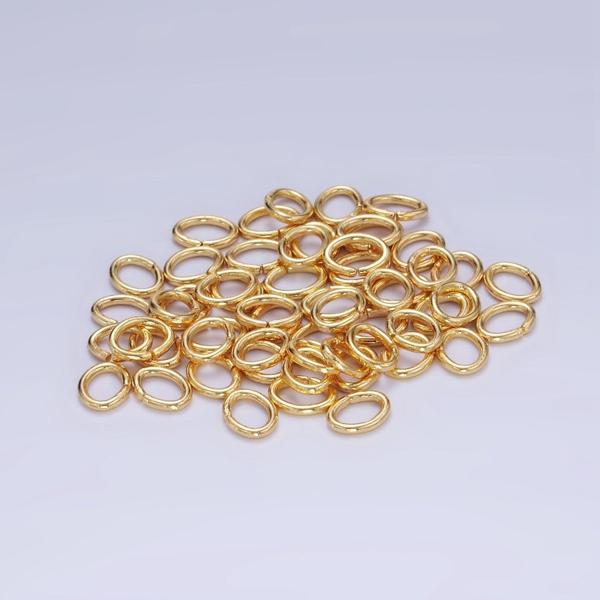 14K Gold Filled 6mm C Oval Jump Ring Findings By Bag | Z737 - DLUXCA