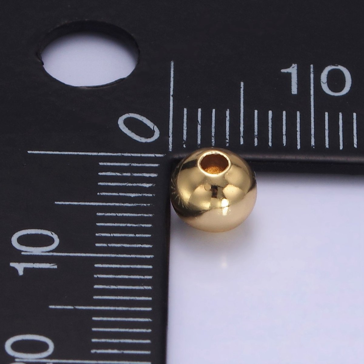 14K Gold Filled 6mm Round Ball Spacer Bead | Z681 - DLUXCA