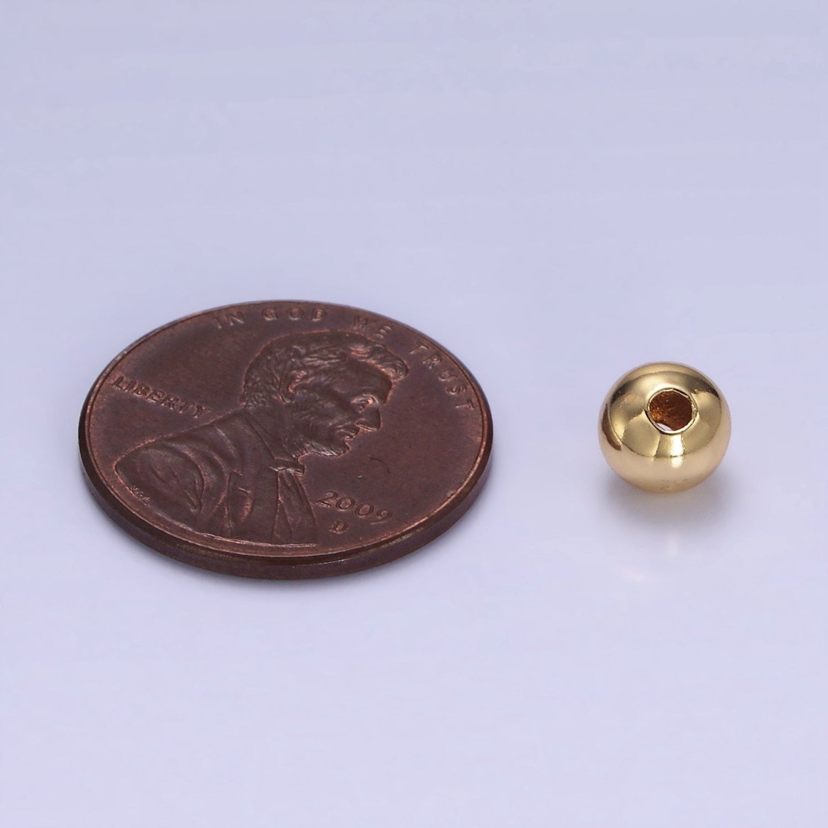 14K Gold Filled 6mm Round Ball Spacer Bead | Z681 - DLUXCA