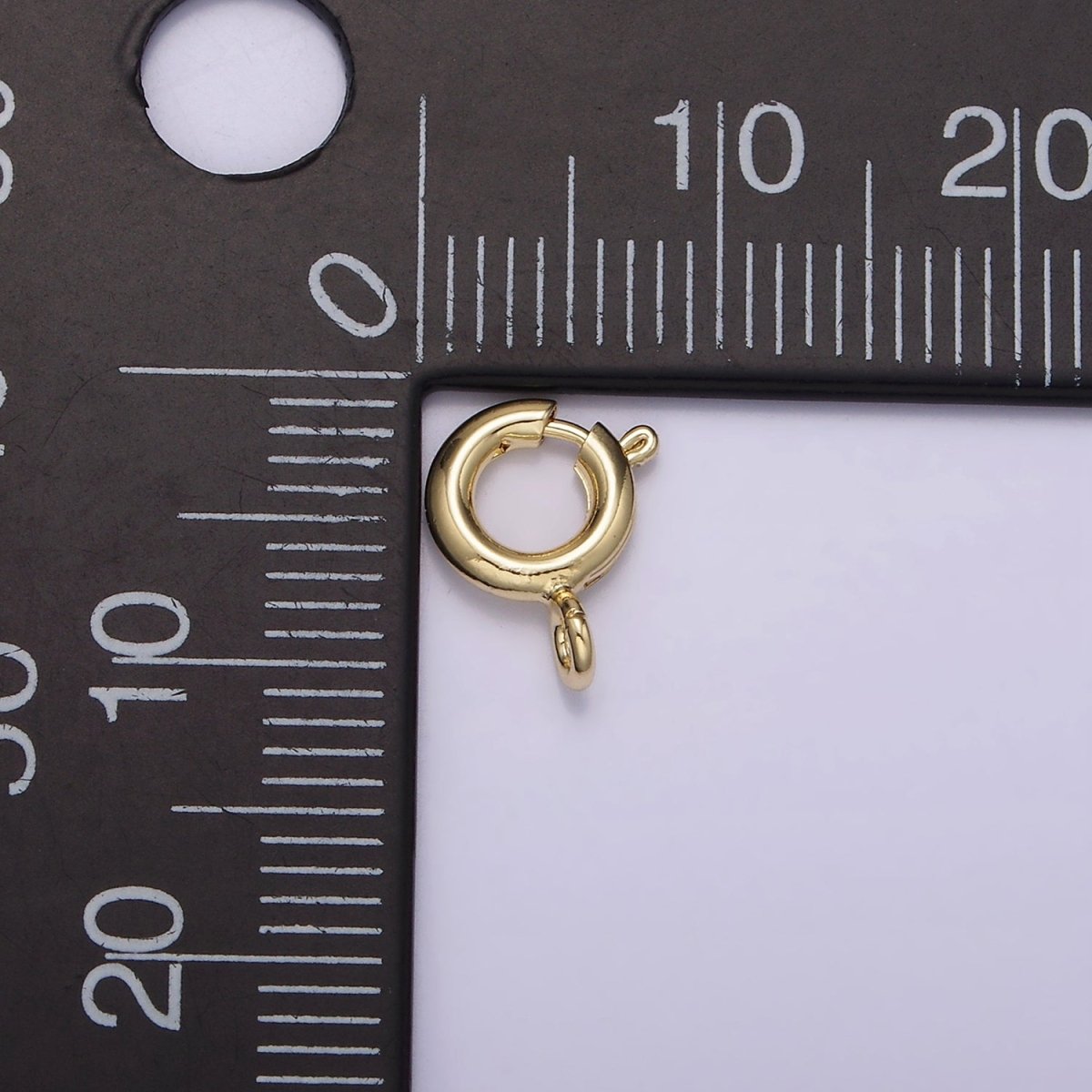 14K Gold Filled 6mm Round Spring Ring Closure Jewelry Making Findings Supply | Z-539 - DLUXCA