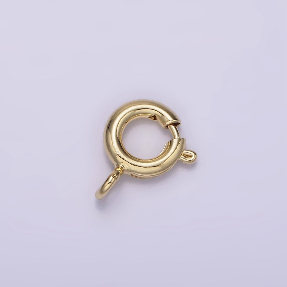 14K Gold Filled 6mm Round Spring Ring Closure Jewelry Making Findings Supply | Z-539 - DLUXCA