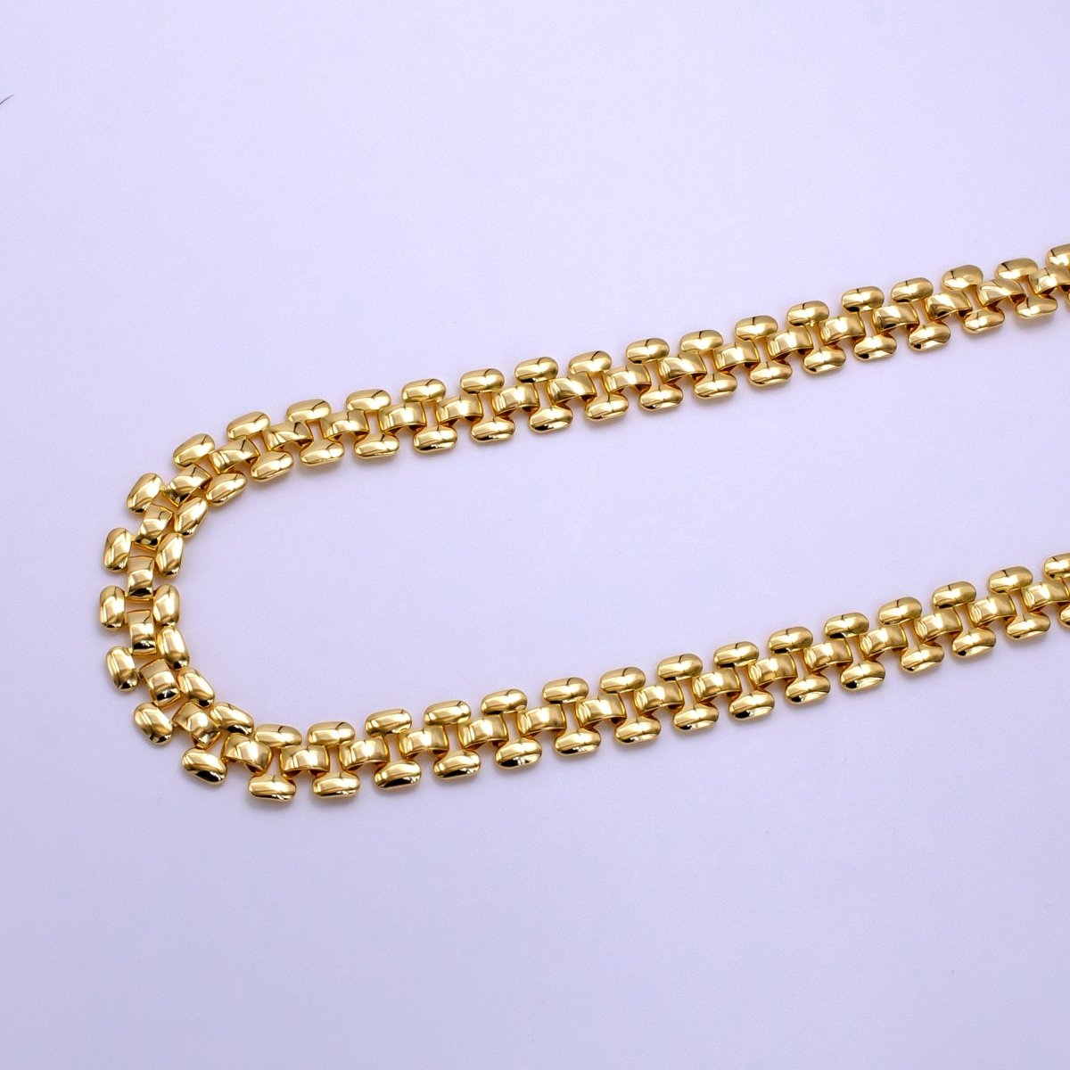 14K Gold Filled 9.5mm Panther Chain 16 Inch Choker Necklace | WA-2414 - DLUXCA