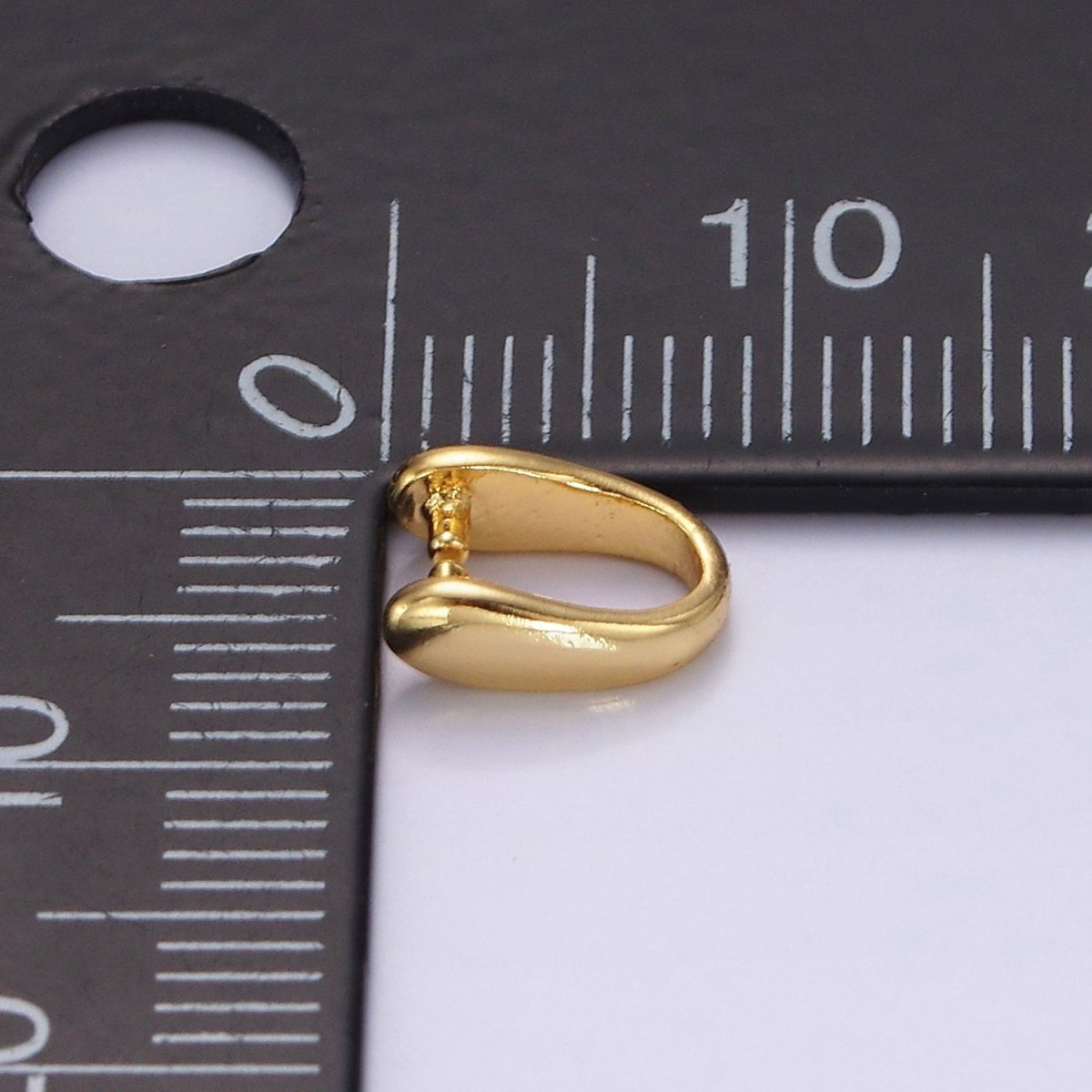 14K Gold Filled 9mm Snap Bail Minimalist Jewelry Findings Supply | Z584 - DLUXCA