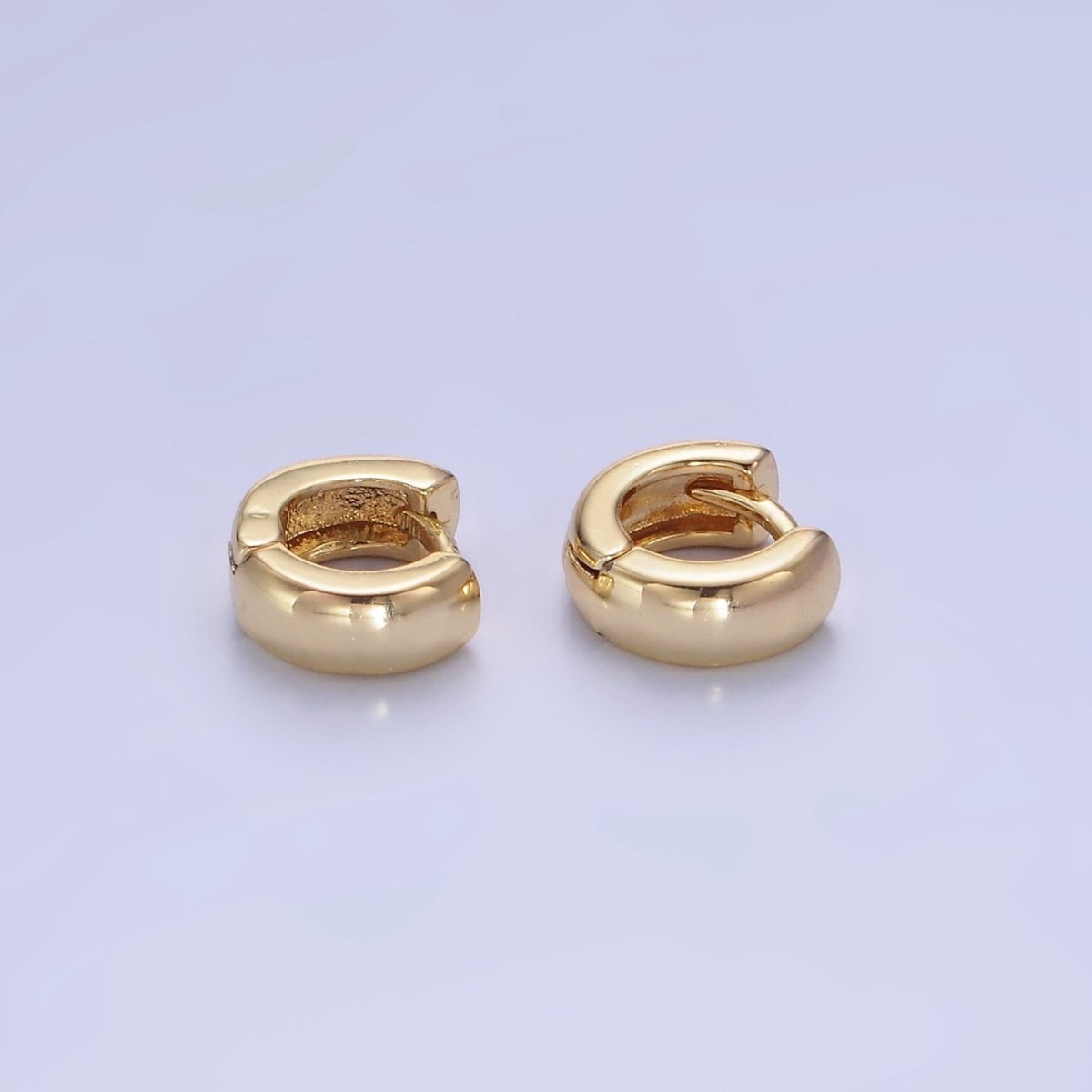 14K Gold Filled 9mm Wide Minimalist Cartilage Huggie Earrings | AB1333 - DLUXCA
