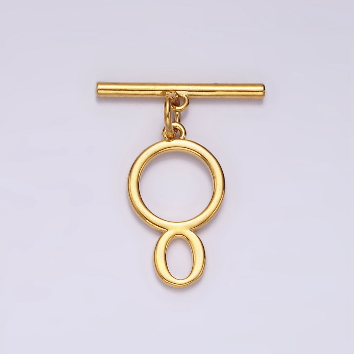 14K Gold Filled A-Z Initial Letter Toggle Clasps Closure Personalized Jewelry Making Findings Supply OT Clasp | A1325 - A1350 - DLUXCA