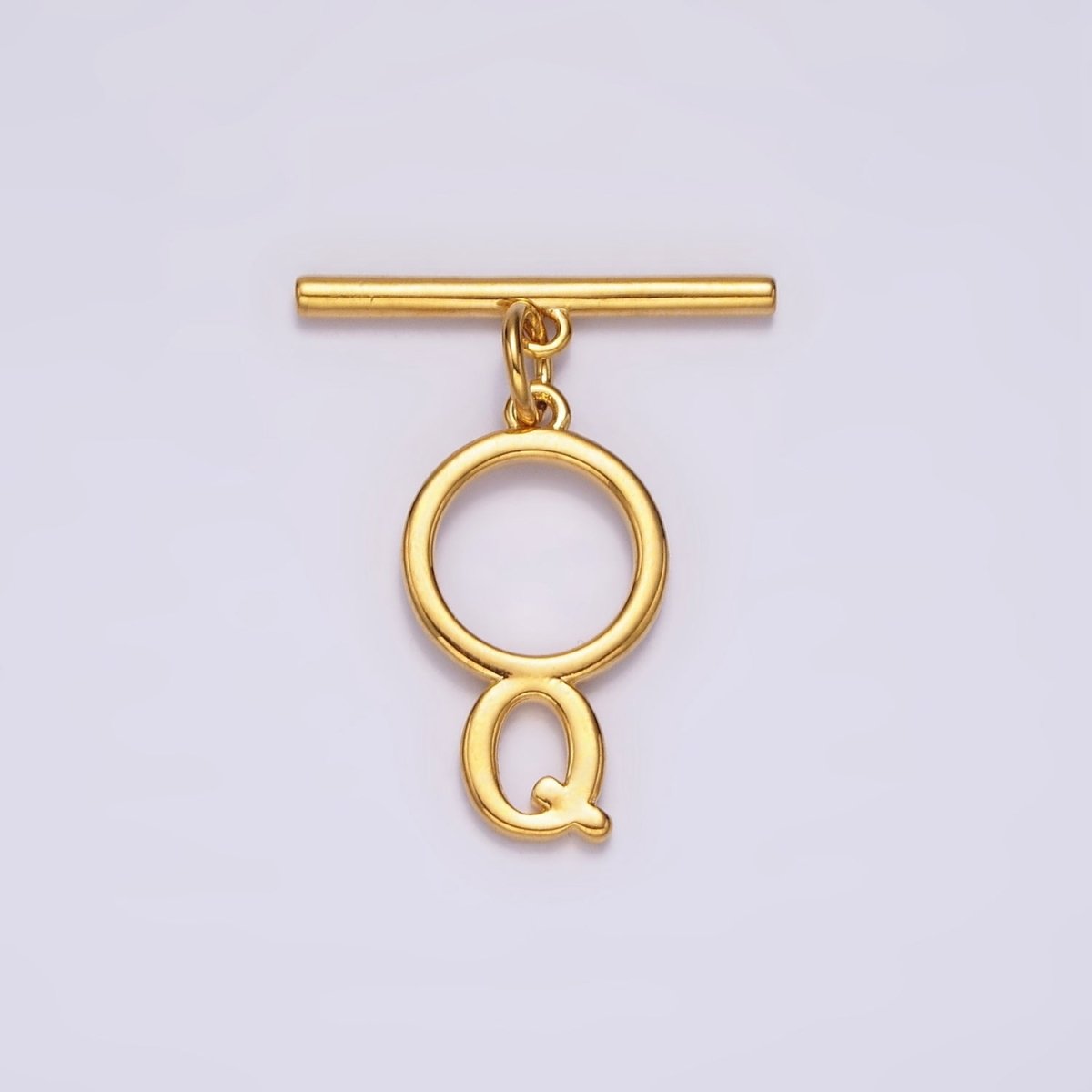 14K Gold Filled A-Z Initial Letter Toggle Clasps Closure Personalized Jewelry Making Findings Supply OT Clasp | A1325 - A1350 - DLUXCA