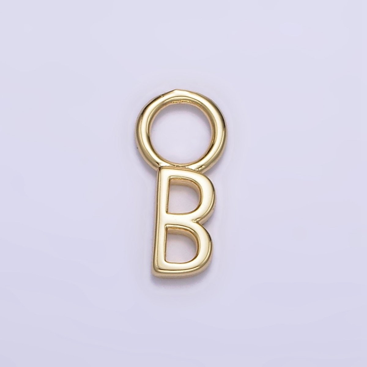 14K Gold Filled A-Z Initial Letters Rounded Bail Personalized Earring Charm | A989 - A1001 - DLUXCA