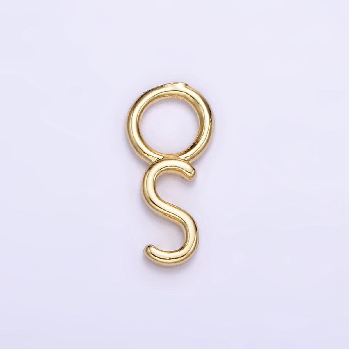 14K Gold Filled A-Z Initial Letters Rounded Bail Personalized Earring Charm | A989 - A1001 - DLUXCA