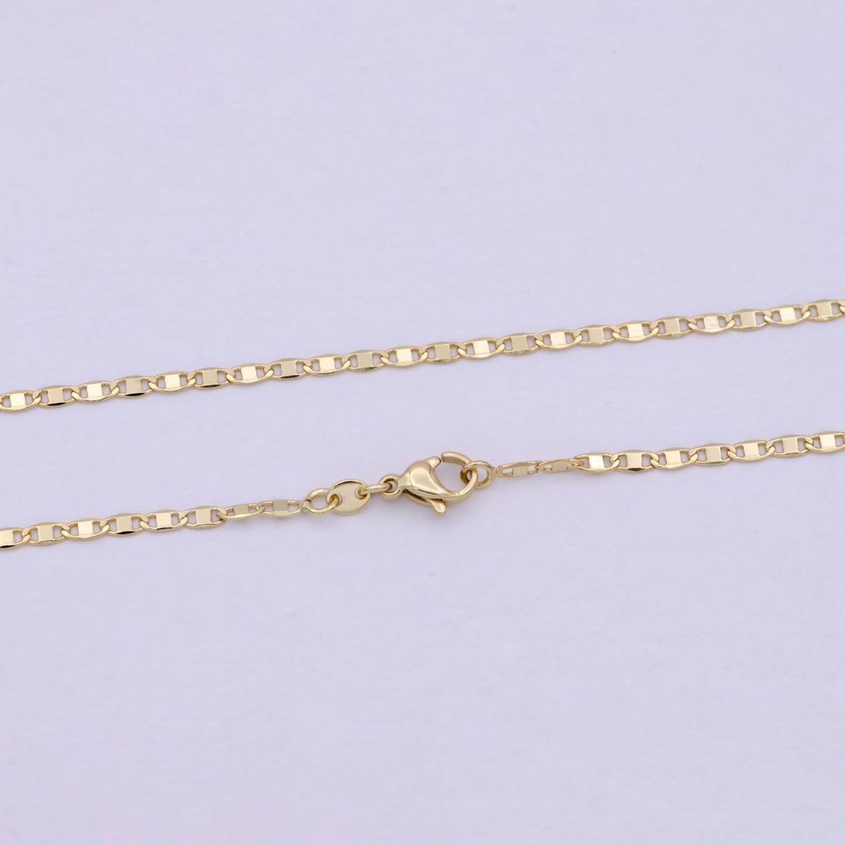 14K Gold Filled Anchor Necklace, Dainty 2.3mm Layering 23.5 Inch Finished Chain with Lobster Clasps | WA-620 Clearance Pricing - DLUXCA