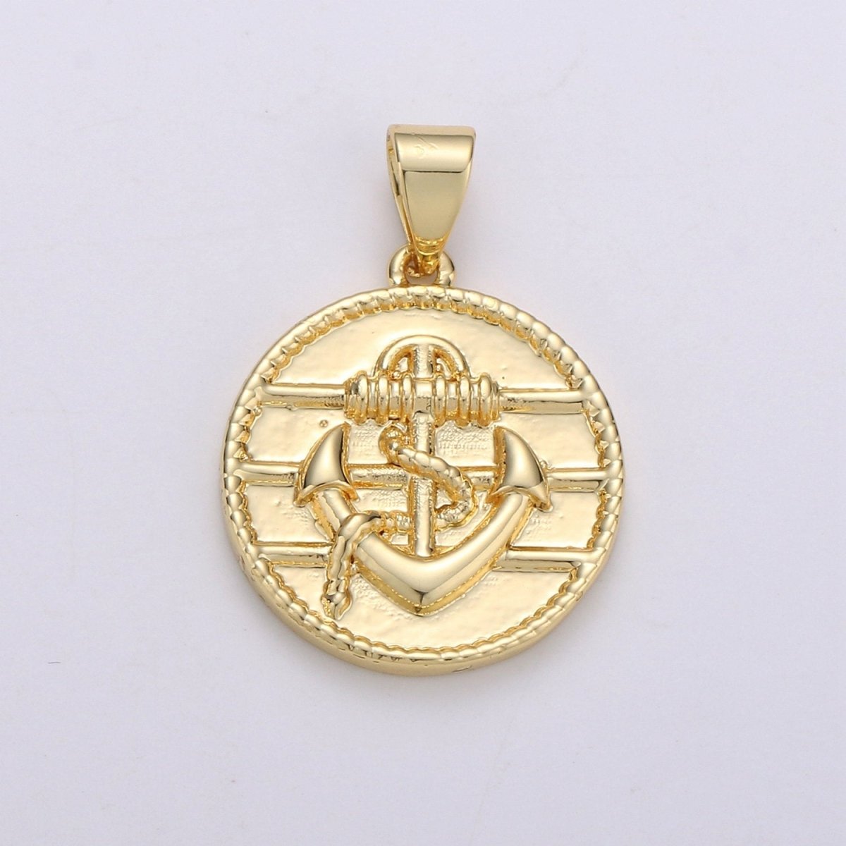 14K Gold Filled Anchor Pendant Craft Supplies For Necklace Bracelet Jewelry Making Nautical Jewelry Making Supply J-004 - DLUXCA