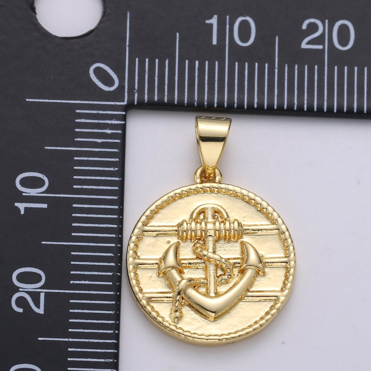 14K Gold Filled Anchor Pendant Craft Supplies For Necklace Bracelet Jewelry Making Nautical Jewelry Making Supply J-004 - DLUXCA