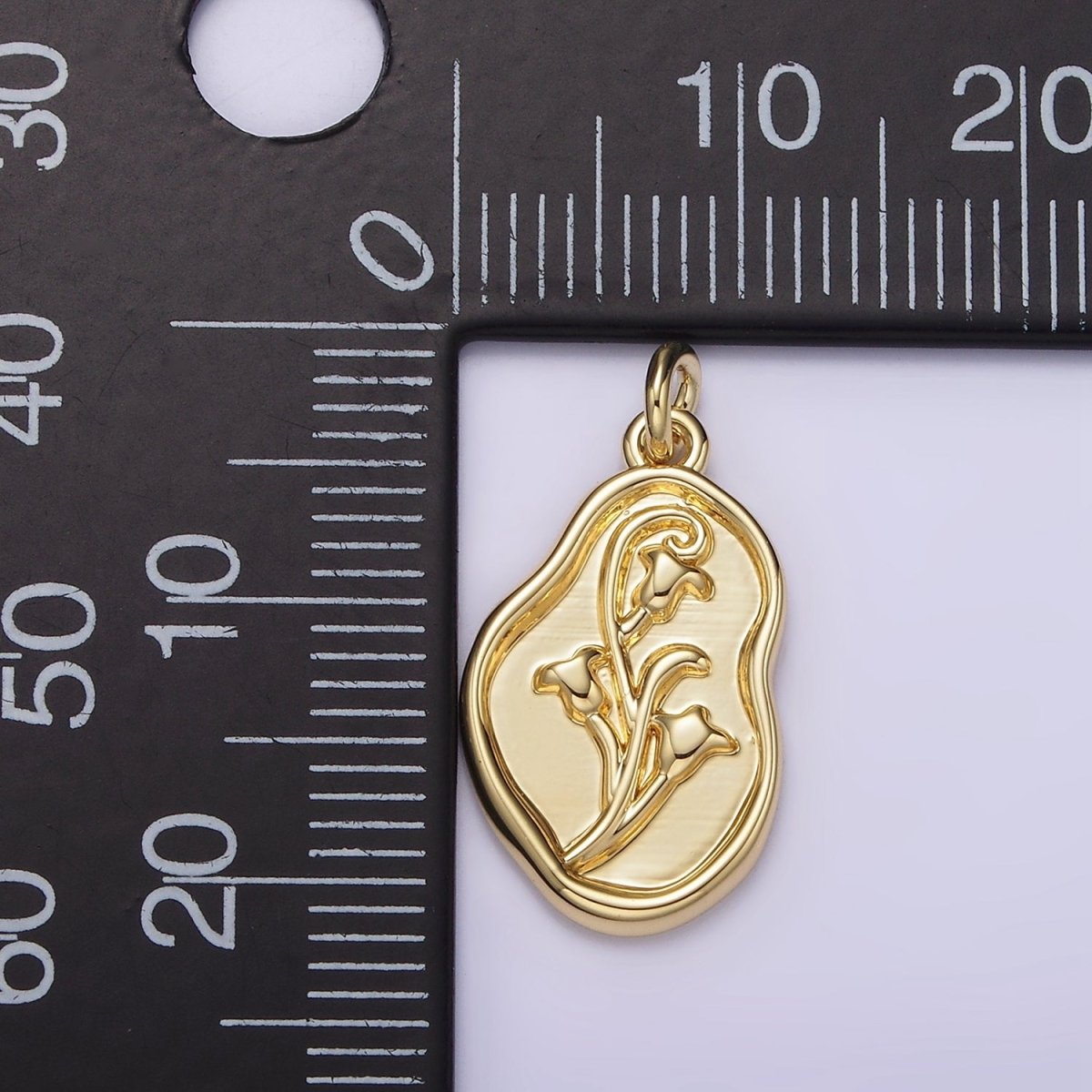 14K Gold Filled Birth Flower September Morning Glory Personalized Charm | AG270 - DLUXCA