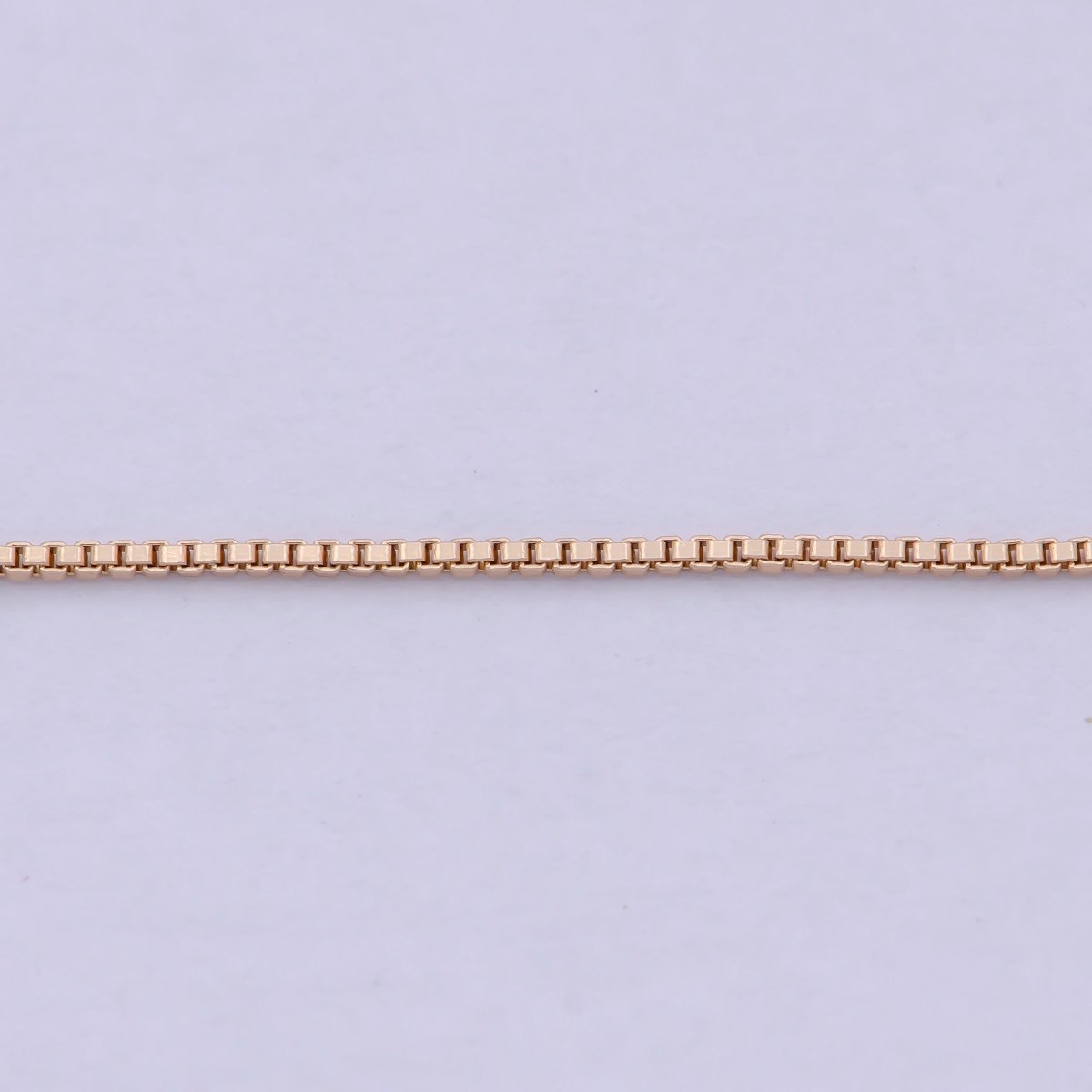 14K Gold Filled Box Chain Necklace, 16 Inch Box Chain Necklace, Dainty 0.6mm Box Necklace w/ Lobster Clasp | WA-810 WA-822 - DLUXCA