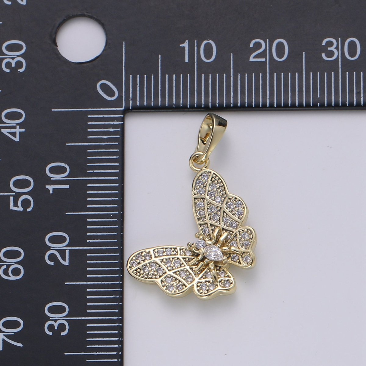 14K Gold Filled Butterfly Pendants J-096 - DLUXCA