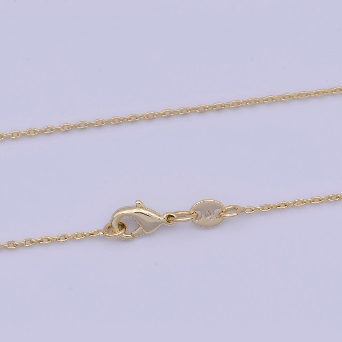 14K Gold Filled Cable Chain Minimalist Necklace Fine Link Chain Necklace 18 inch Length, 0.6mm Width Ready to Wear | WA-1112 Clearance Pricing - DLUXCA