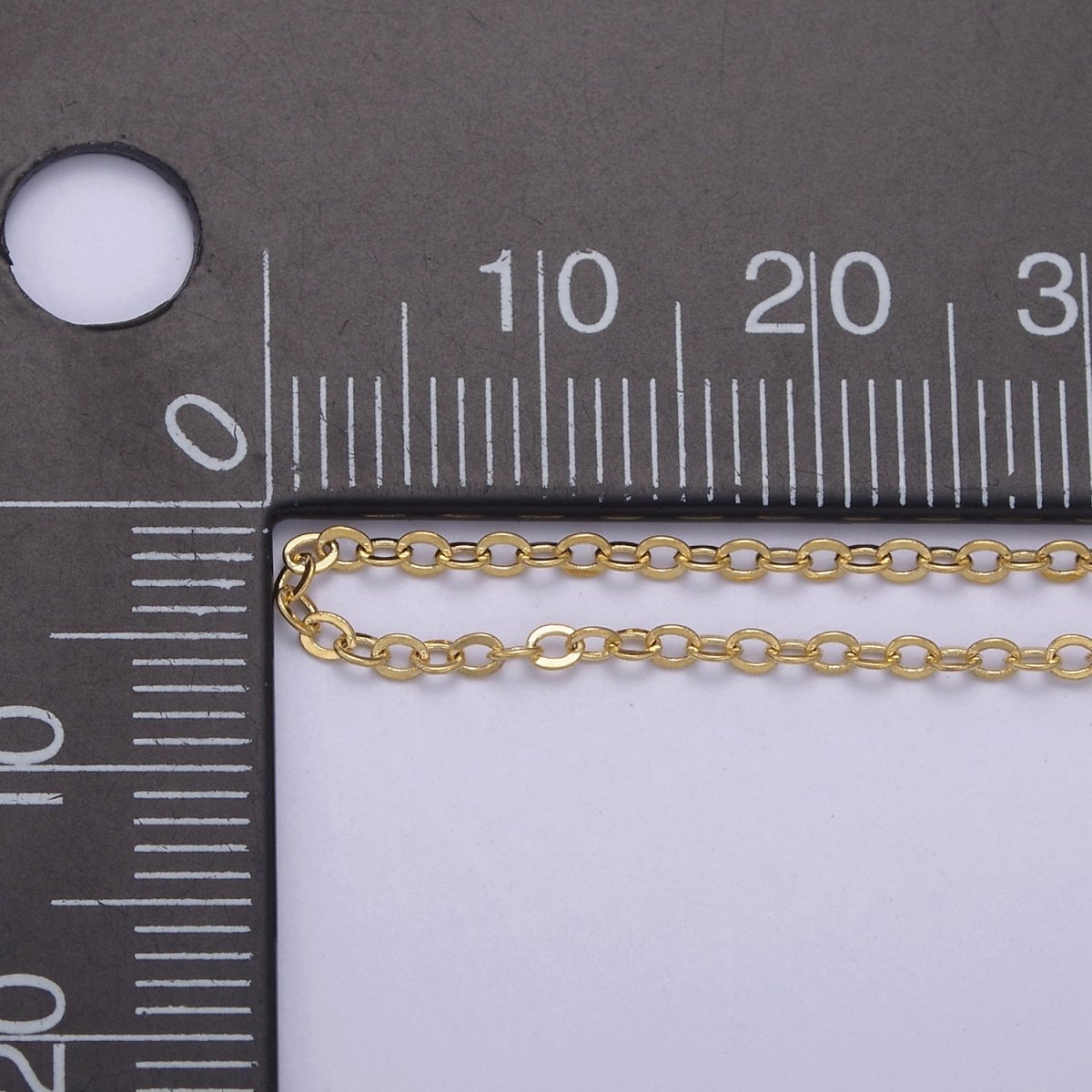 14k Gold Filled Cable Chain Necklace Dainty 1.3 mm Cable Link Chain Jewelry Making Women Necklace 15.5" w/ 2 " extender | WA-721 to WA-724 Clearance Pricing - DLUXCA