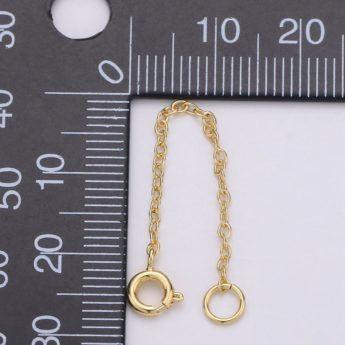 14K Gold Filled Chain Extender For Necklace Bracelet Wholesale Extensions & Extenders with spring clasp K-397 - DLUXCA