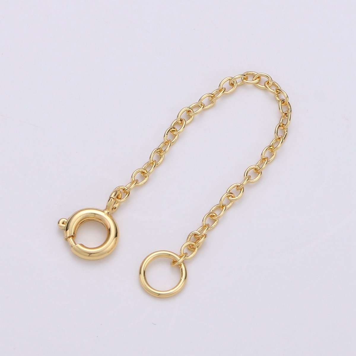 14K Gold Filled Chain Extender For Necklace Bracelet Wholesale Extensions & Extenders with spring clasp K-397 - DLUXCA