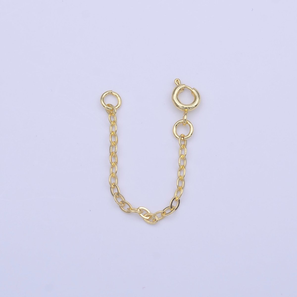 14K Gold Filled Chain Extender with Round Spring Clasps Closure | K-329 - DLUXCA