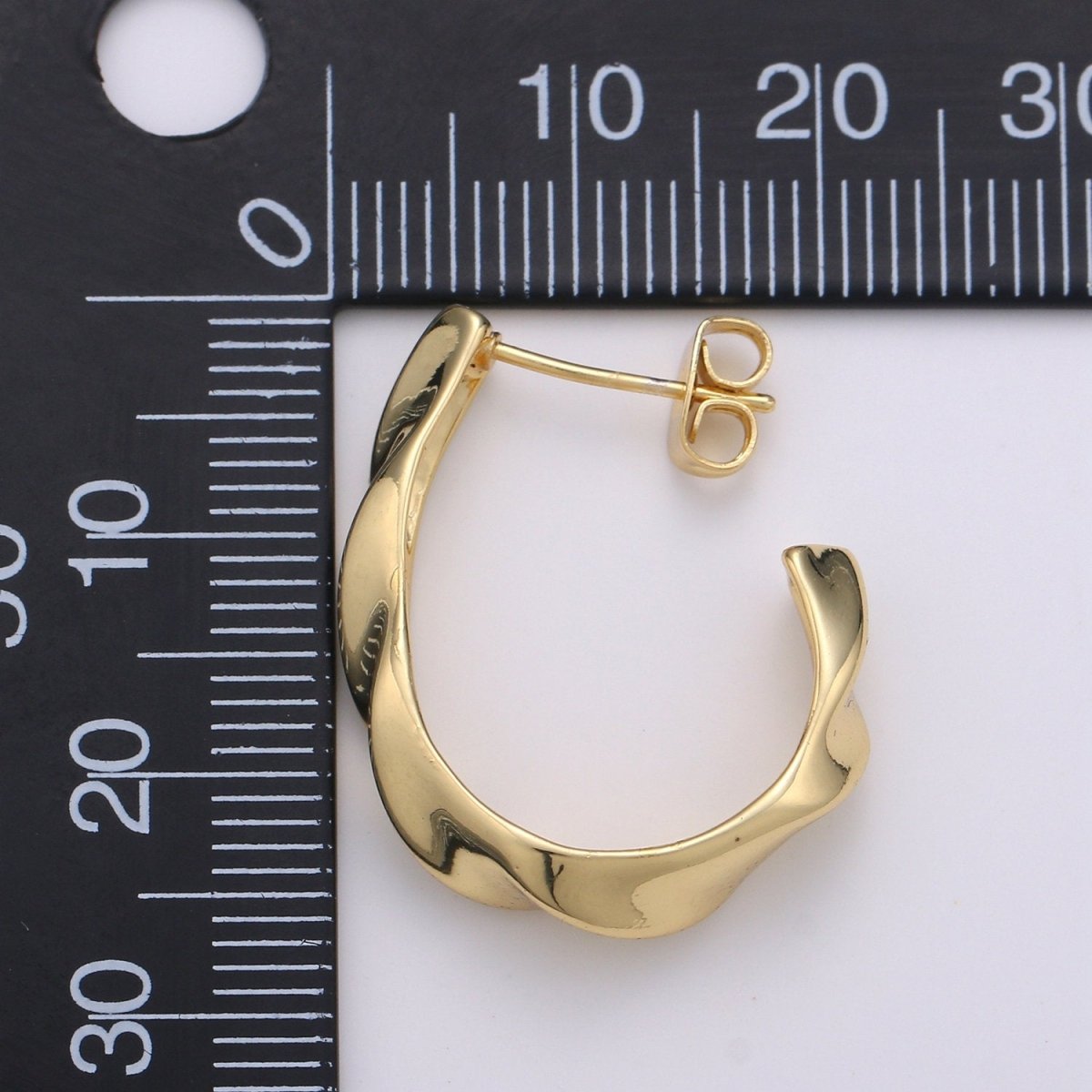 14k Gold Filled Circular Hoop Earring, Earring Supplies for DIY Earring Jewelry, Earring Supply DIY Findings, Perfect for DIY Earrings Q-240 - DLUXCA