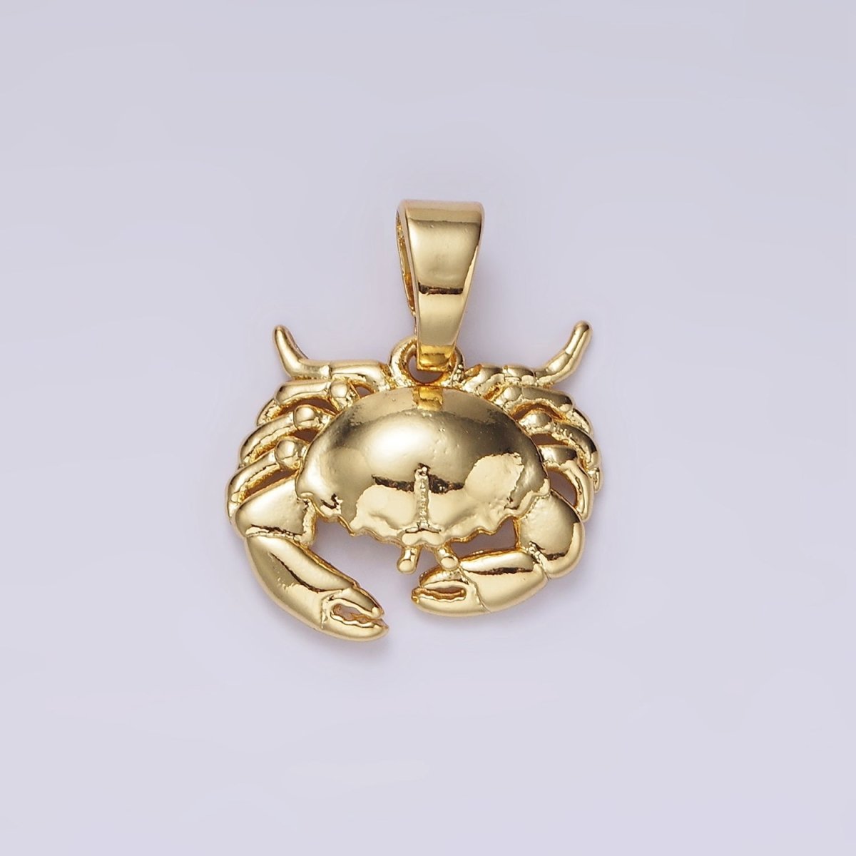 14K Gold Filled Crab Crustacean Beach Animal Pendant | AH042 - DLUXCA