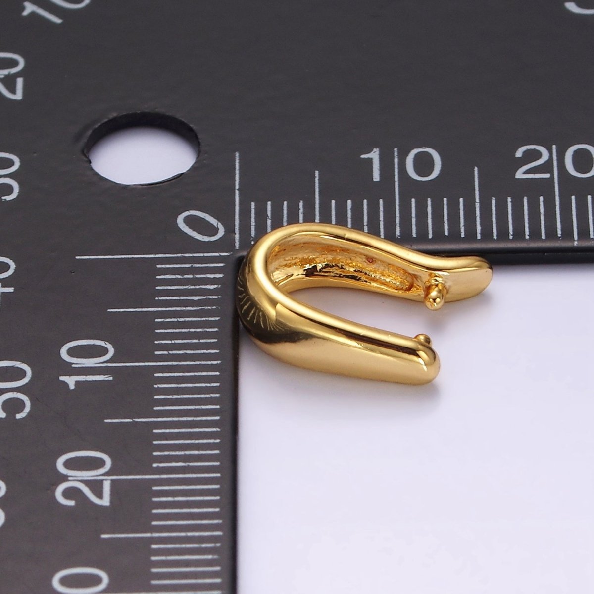 14K Gold Filled Curved Band Snap Bail Minimalist Jewelry Findings Supply | Z583 - DLUXCA