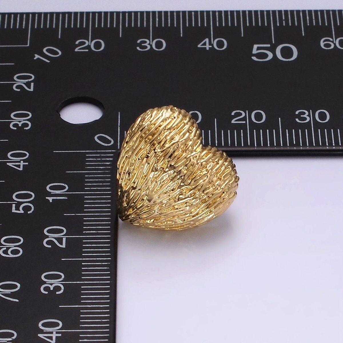 14K Gold Filled Curved Textured Heart Dome Stud Earrings in Gold & Silver | V479 V480 - DLUXCA