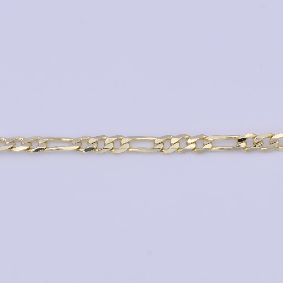 14K Gold Filled Dainty Figaro Chain 17.5 inch Minimalist Necklace 2.5mm Width Ready to Wear | WA-1155 Clearance Pricing - DLUXCA