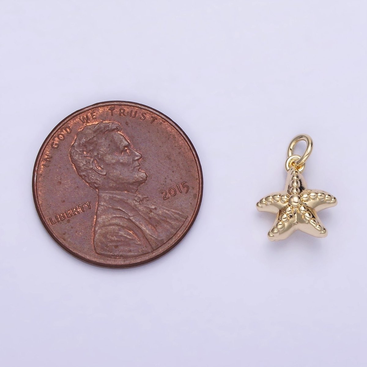 14K Gold Filled Dotted Sea Fish Animal Minimalist Mini Charm | AG743 - DLUXCA