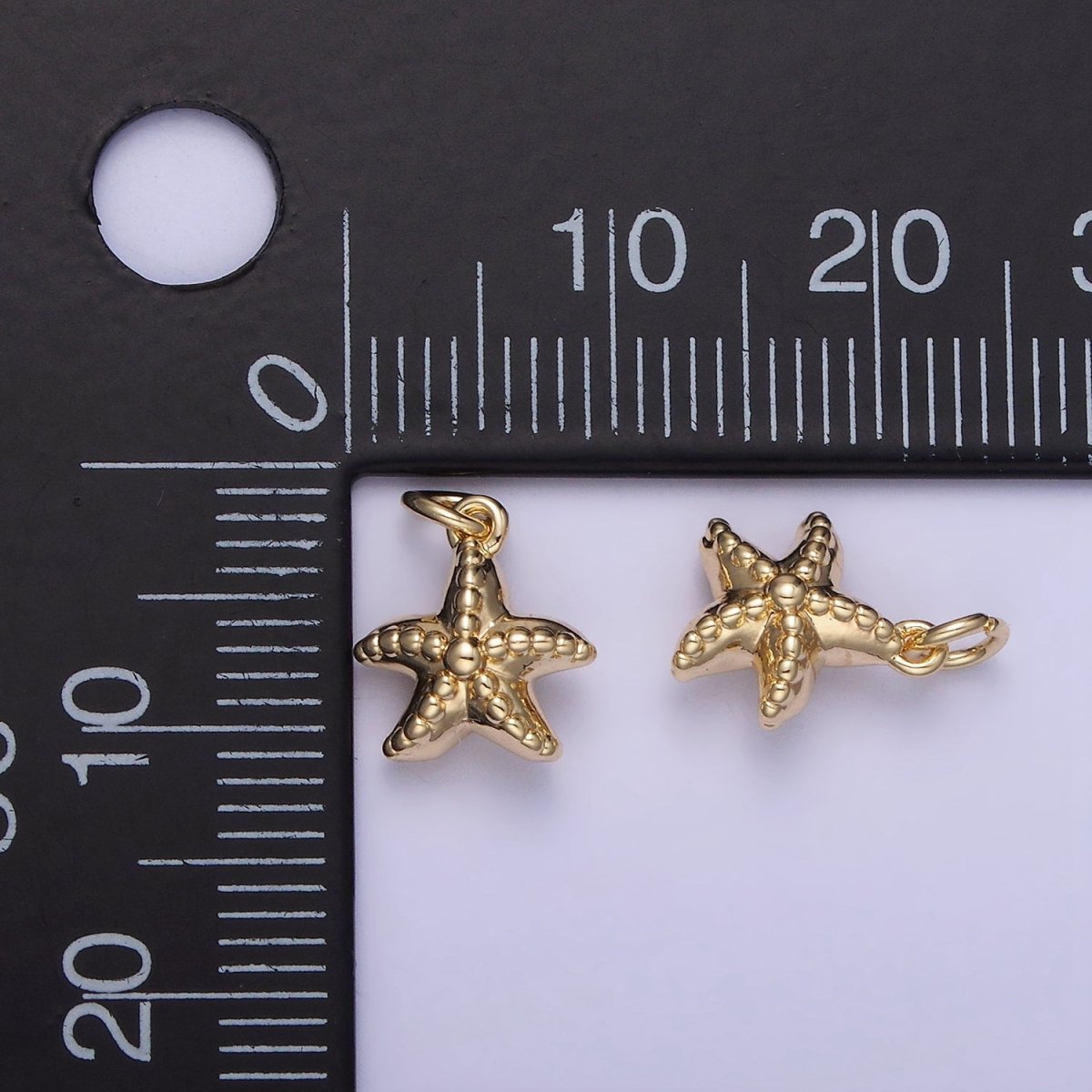14K Gold Filled Dotted Sea Fish Animal Minimalist Mini Charm | AG743 - DLUXCA