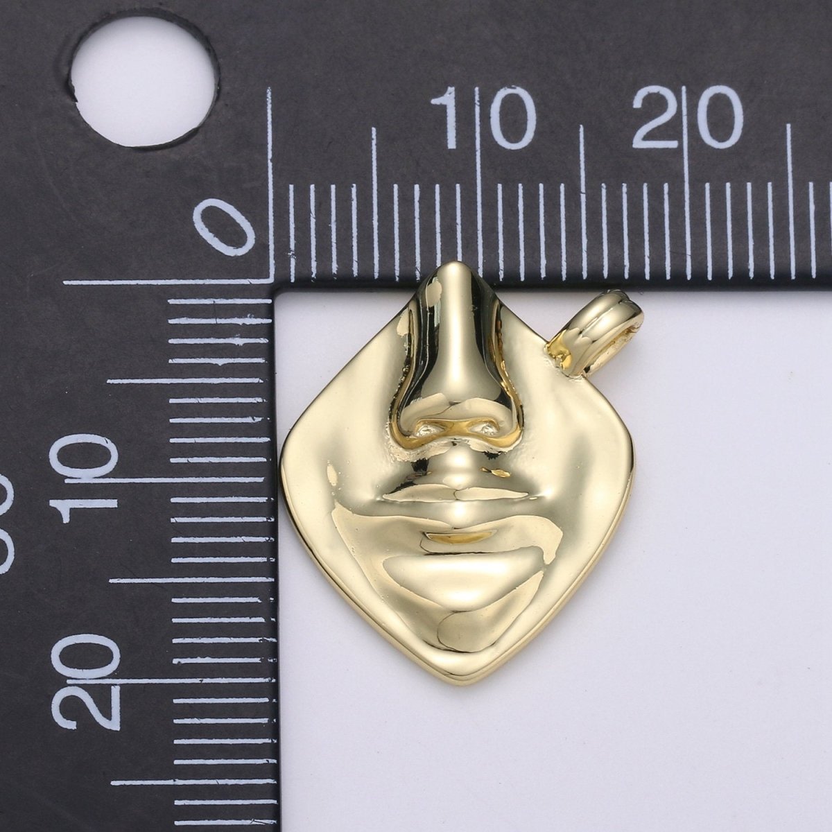 14k Gold Filled Face Charm Necklace pendants, Silhouette Charms Cameo Pendant Abstract Face Medallion Charm for Necklace Supply I-867 - DLUXCA