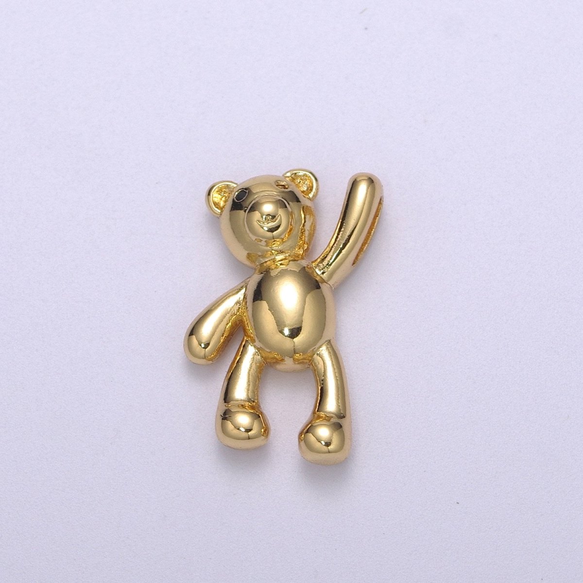 14k Gold Filled Family Daddy Mommy Teddy Bear Charm Dangle Pendant Hold My Hand Bear Hug Charm for Necklace Bracelet Supply M-746 - M-748 - DLUXCA