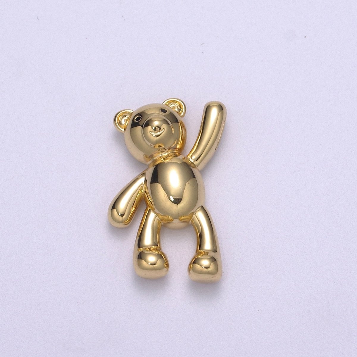 14k Gold Filled Family Daddy Mommy Teddy Bear Charm Dangle Pendant Hold My Hand Bear Hug Charm for Necklace Bracelet Supply M-746 - M-748 - DLUXCA