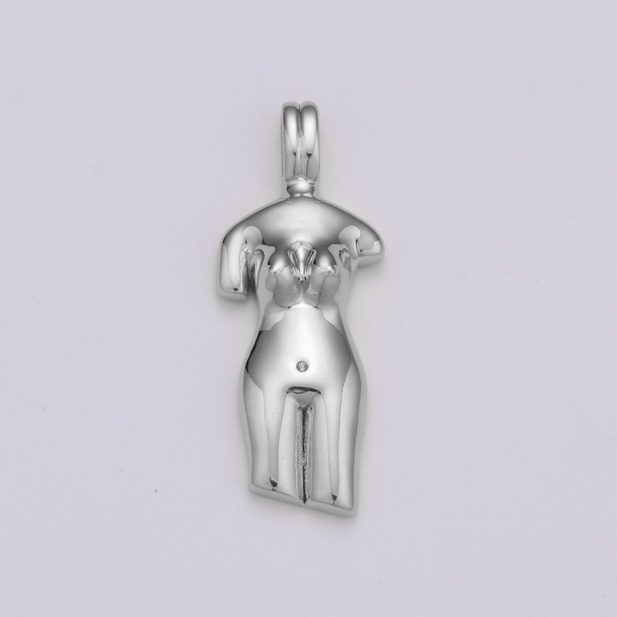 14k Gold Filled Female Body Pendant // Girl Power Charm // Female Empowerment Necklace Charm La Femme Necklace Charm // Feminist Jewelry I-868 X-489 - DLUXCA