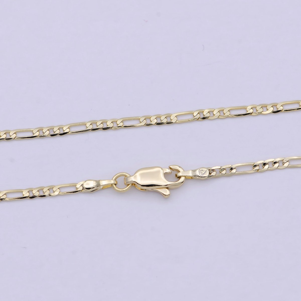 14K Gold Filled Figaro Chain Necklace Lead Nickel Free 1.8mm Figaro Ready To Wear | WA-799 Clearance Pricing - DLUXCA