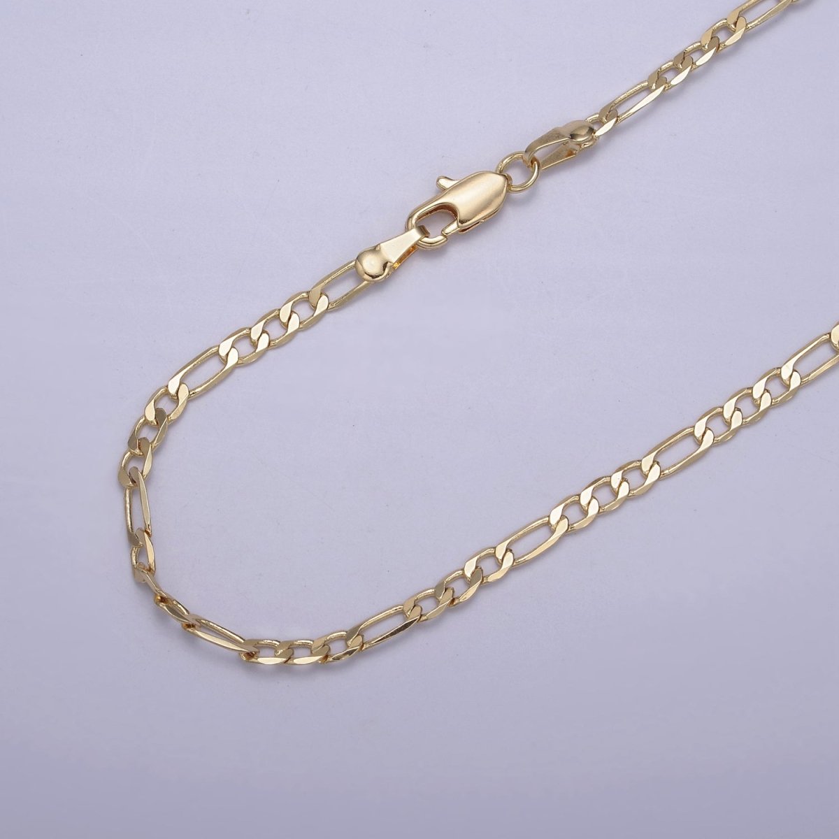 14K Gold Filled Figaro Necklace • Minimalist Necklace Chain • Unisex Figaro Chain • Figaro 16" 18" 20" Chains Ready to Wear | WA-666 WA-676 WA-677 Clearance Pricing - DLUXCA