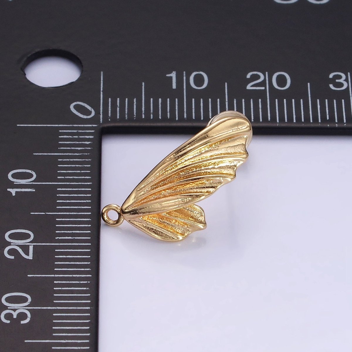 14K Gold Filled Foil Wings Loop Drop Stud Earrings Findings Set | Z706 - DLUXCA