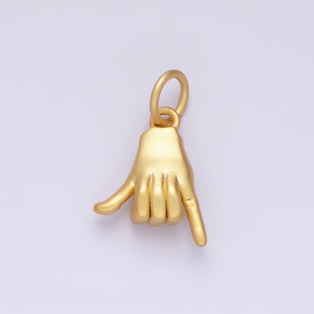 14K Gold Filled Hand Gesture Shaka "Love" ASL Rock On Add-On Charm | AC-1375 - DLUXCA