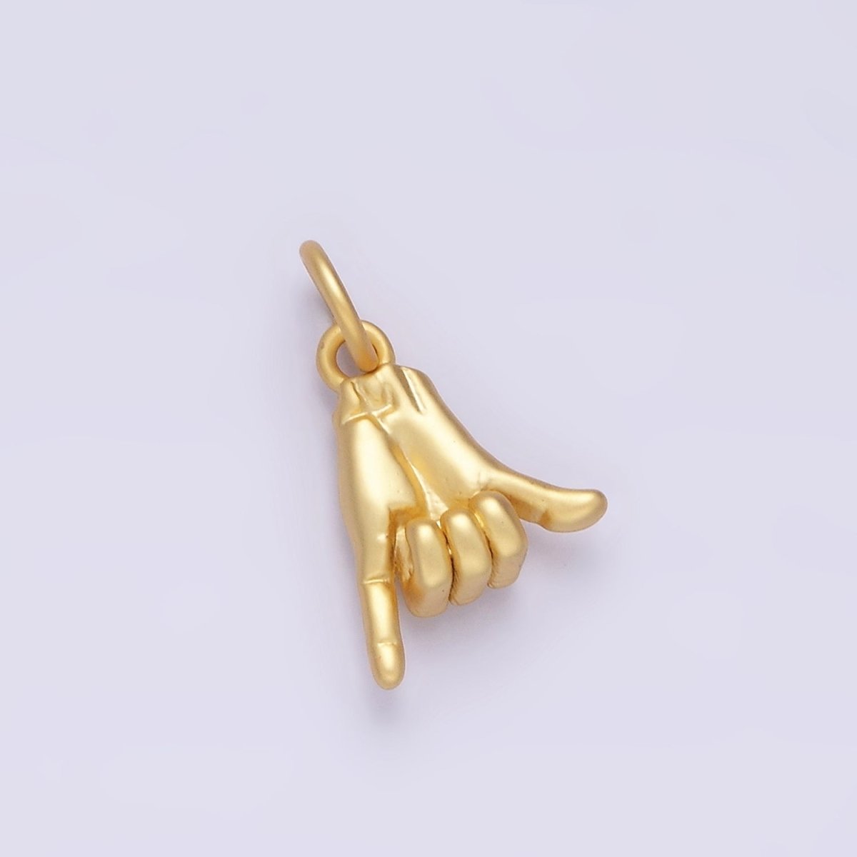 14K Gold Filled Hand Gesture Shaka "Love" ASL Rock On Add-On Charm | AC-1375 - DLUXCA