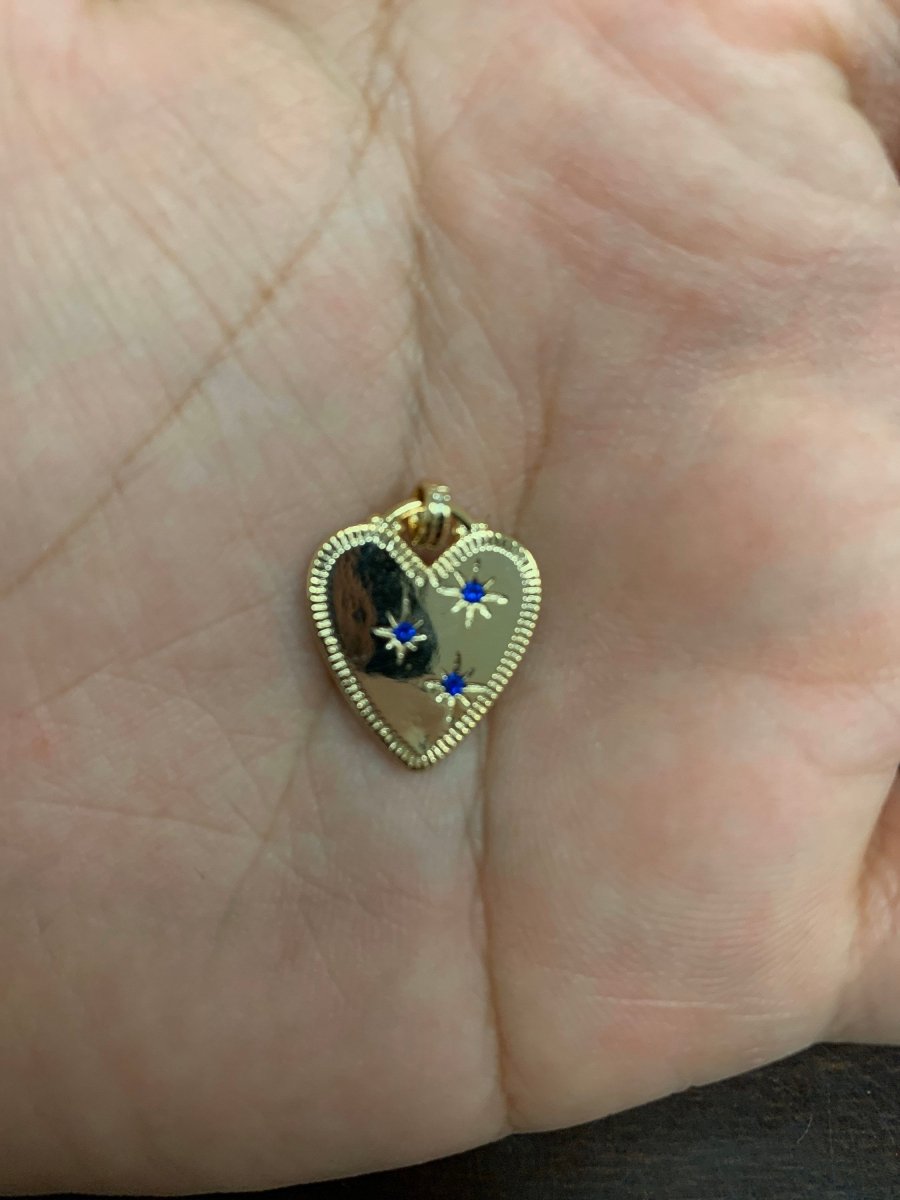 14k Gold Filled Heart Charm Medallion Pendant, Gold Necklace Pendant for Necklace Bracelet Charm Component Supply D-049 D-161 - DLUXCA