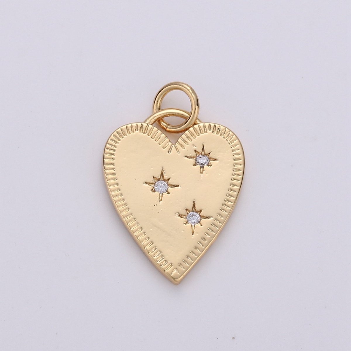 14k Gold Filled Heart Charm Medallion Pendant, Gold Necklace Pendant for Necklace Bracelet Charm Component Supply D-049 D-161 - DLUXCA