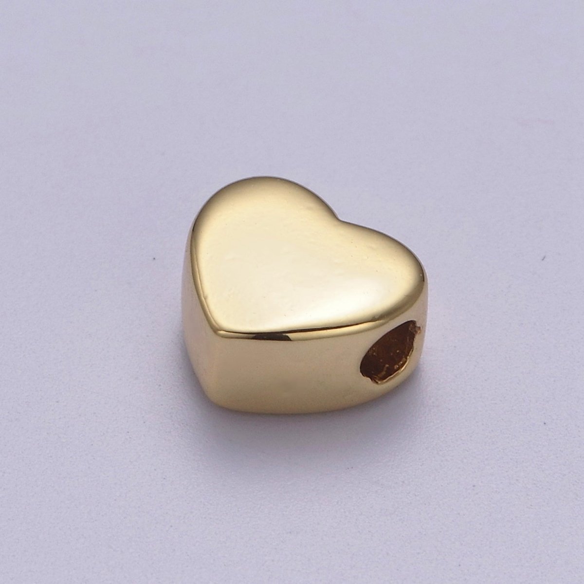 14K Gold Filled Heart Love Minimalist Hypoallergenic Spacer Beads | B-065 - DLUXCA